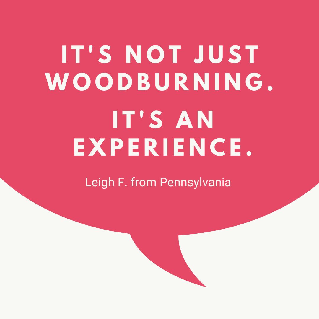 Testimonial Review - not just woodburning its an experience