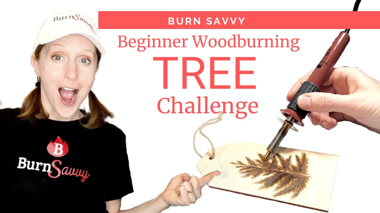 Beginner Woodburning Trees Challenge